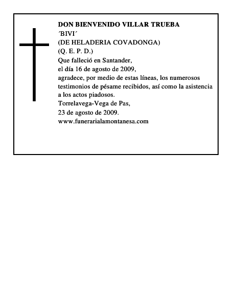 DON BIENVENIDO VILLAR TRUEBA