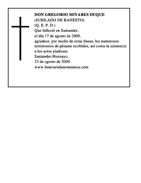 DON GREGORIO MIYARES DUQUE