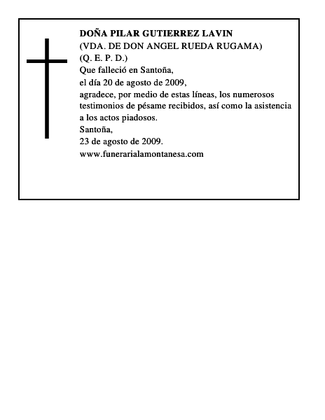DOÑA PILAR GUTIERREZ LAVIN