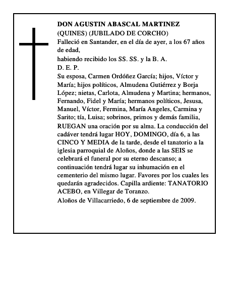 DON AGUSTIN ABASCAL MARTINEZ