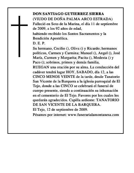DON SANTIAGO GUTIERREZ SIERRA