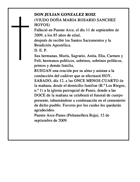 DON JULIAN GONZALEZ ROIZ