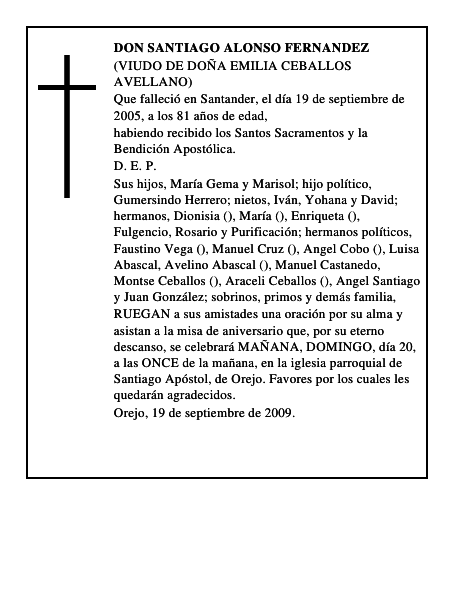DON SANTIAGO ALONSO FERNANDEZ
