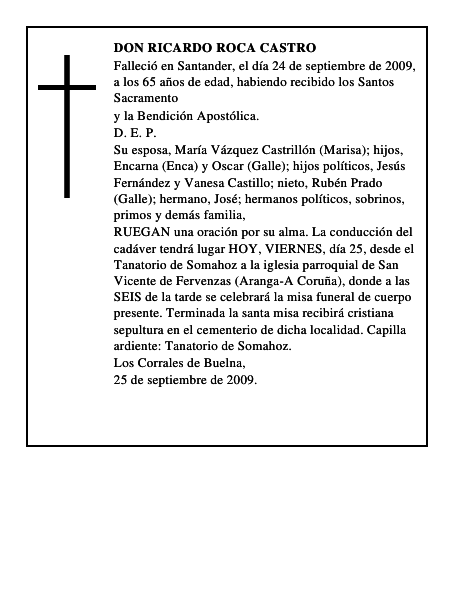 DON RICARDO ROCA CASTRO