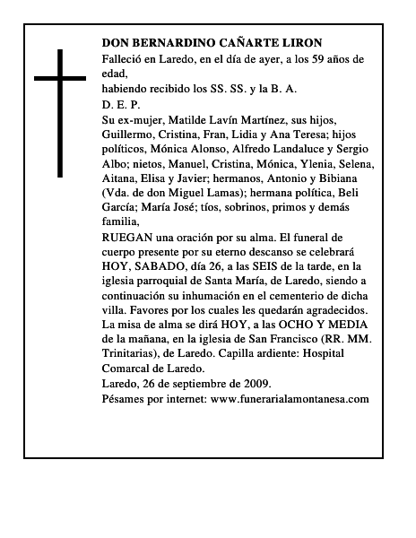 DON BERNARDINO CAÑARTE LIRON