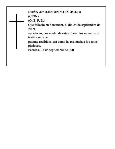 DOÑA ASCENSION SOTA OCEJO