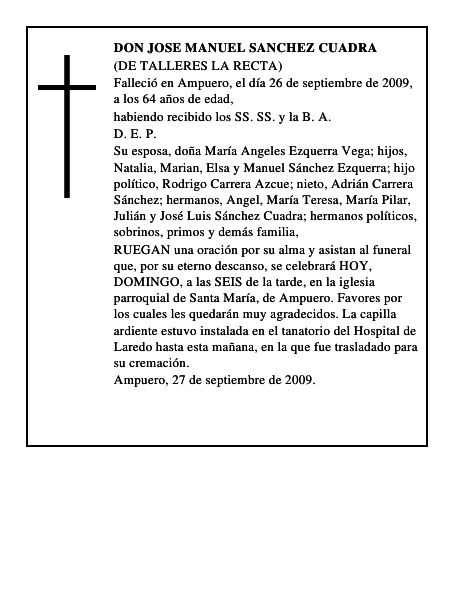DON JOSE MANUEL SANCHEZ CUADRA