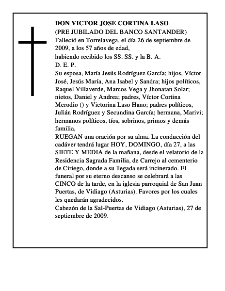 DON VICTOR JOSE CORTINA LASO