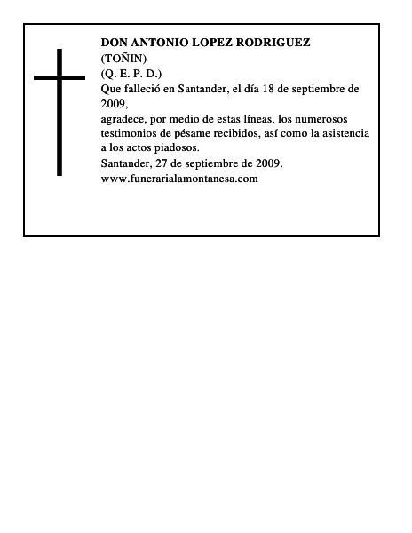 DON ANTONIO LOPEZ RODRIGUEZ