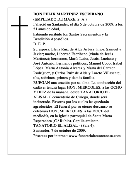 DON FELIX MARTINEZ ESCRIBANO