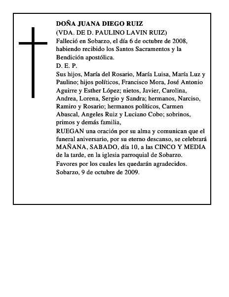 DOÑA JUANA DIEGO RUIZ