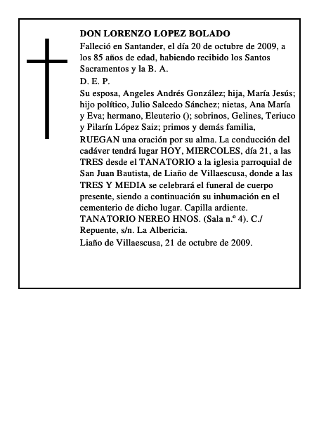 DON LORENZO LOPEZ BOLADO