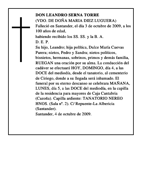 DON LEANDRO SERNA TORRE