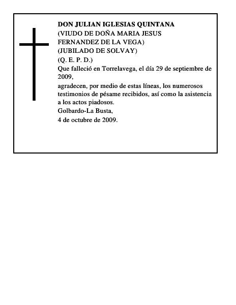 DON JULIAN IGLESIAS QUINTANA