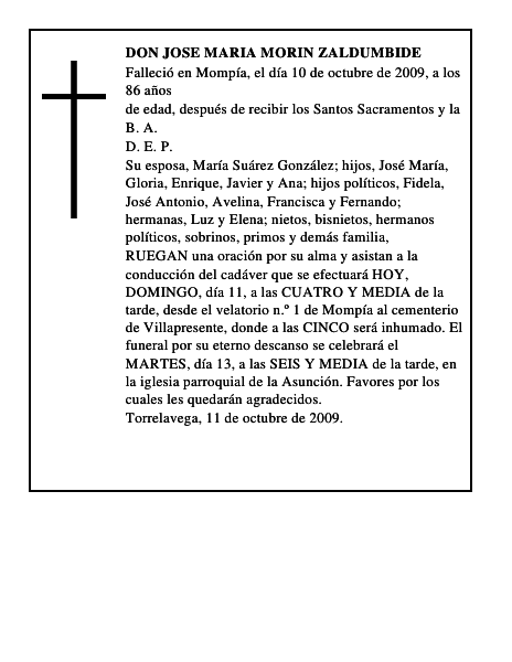 DON JOSE MARIA MORIN ZALDUMBIDE