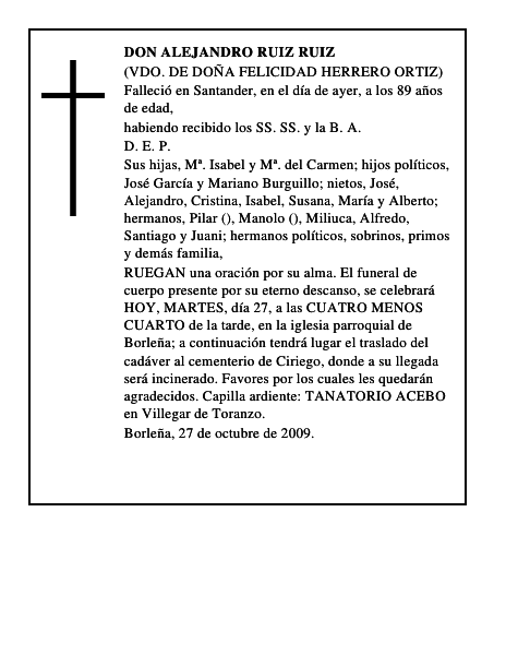 DON ALEJANDRO RUIZ RUIZ