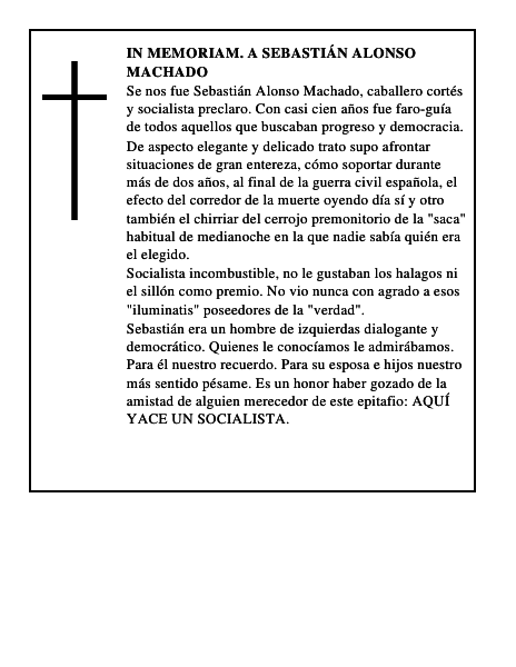 In memoriam. A Sebastián Alonso Machado