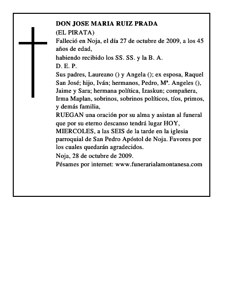 DON JOSE MARIA RUIZ PRADA