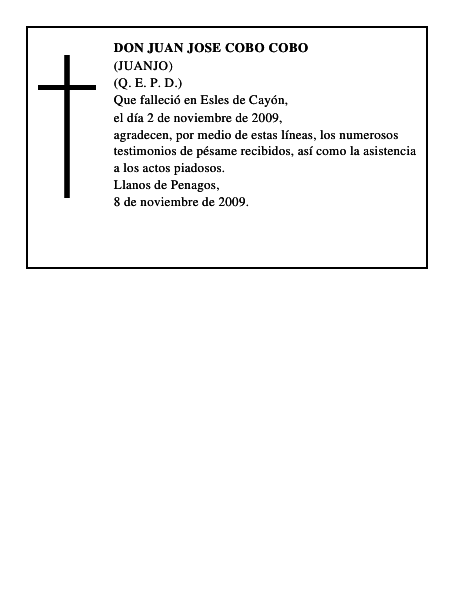 DON JUAN JOSE COBO COBO