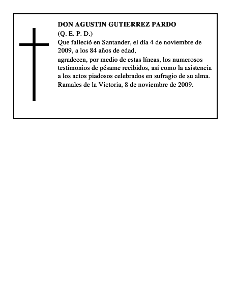 DON AGUSTIN GUTIERREZ PARDO