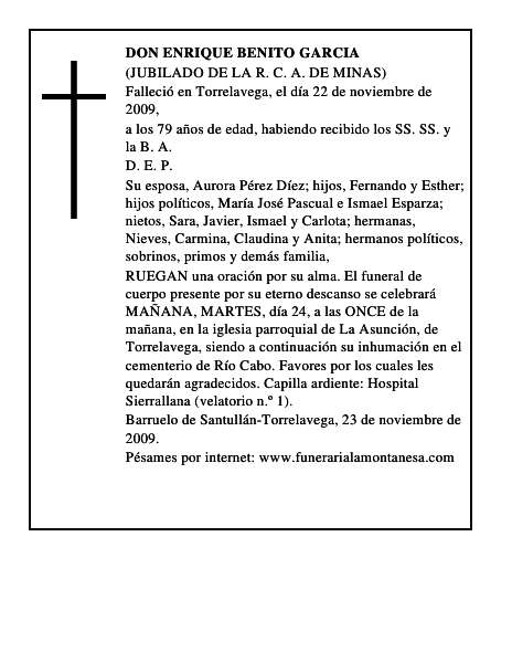 DON ENRIQUE BENITO GARCIA