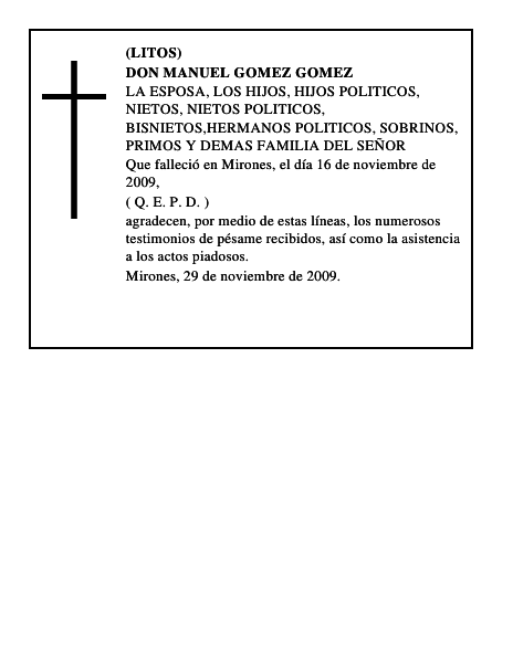 DON MANUEL GOMEZ GOMEZ