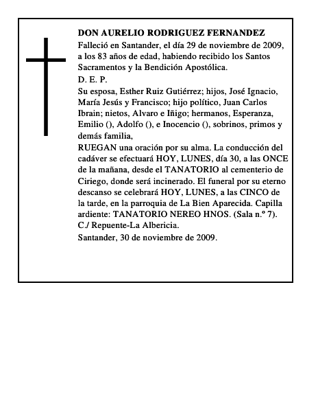 DON AURELIO RODRIGUEZ FERNANDEZ