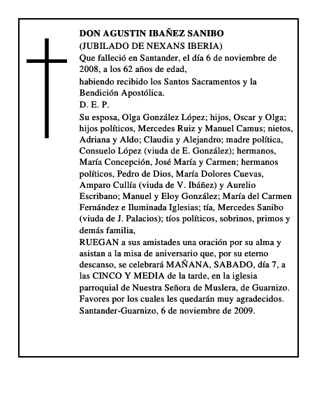 DON AGUSTIN IBAÑEZ SANIBO