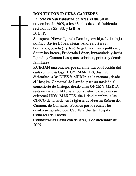 DON VICTOR INCERA CAVIEDES