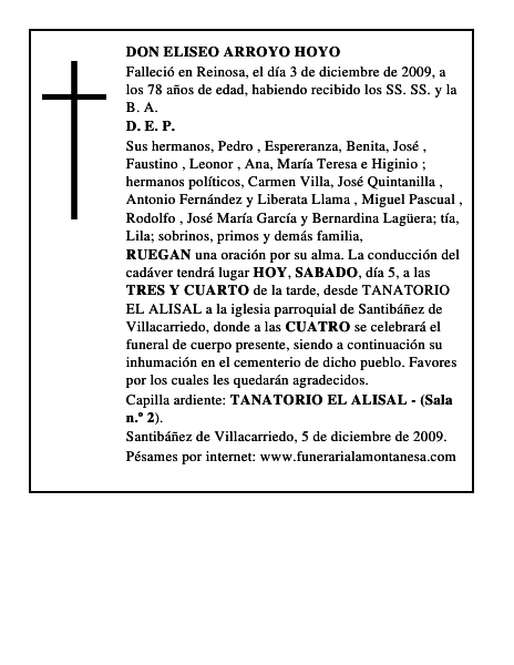 DON ELISEO ARROYO HOYO