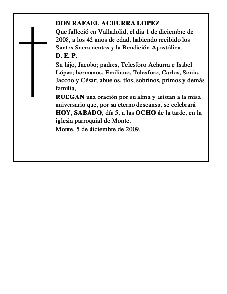 DON RAFAEL ACHURRA LOPEZ