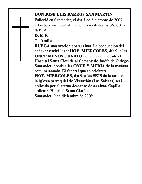 DON JOSE LUIS BARROS SAN MARTIN
