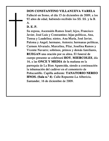 DON CONSTANTINO VILLANUEVA VARELA