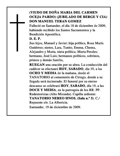 DON MANUEL TERAN GOMEZ