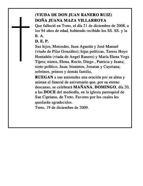 DOÑA JUANA MAZA VILLARROYA