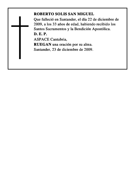 ROBERTO SOLIS SAN MIGUEL