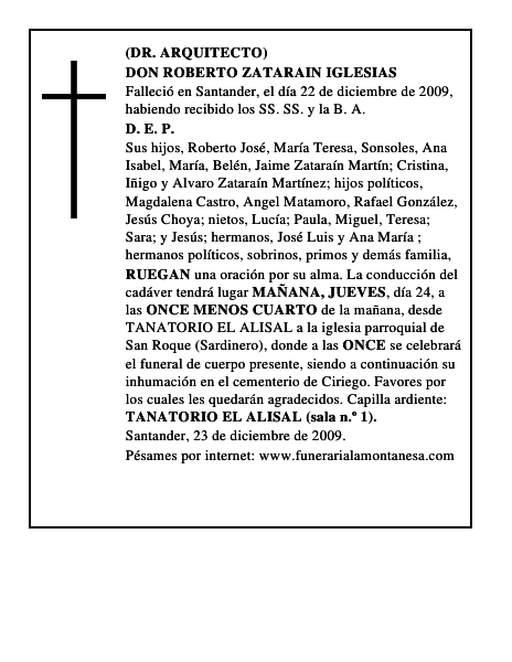 DON ROBERTO ZATARAIN IGLESIAS
