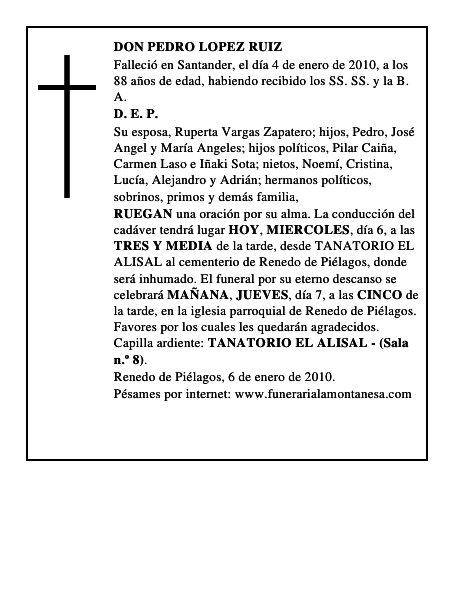 DON PEDRO LOPEZ RUIZ