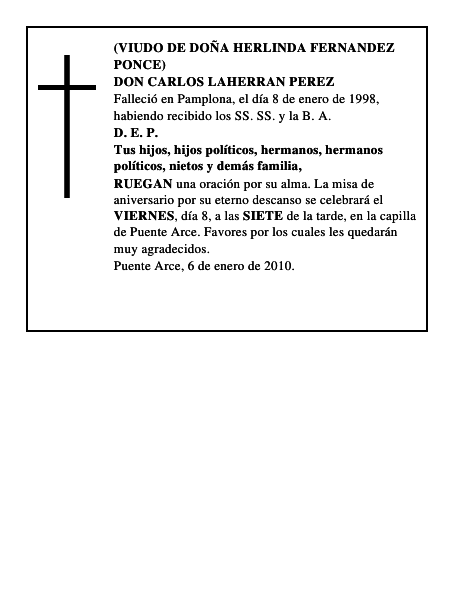 DON CARLOS LAHERRAN PEREZ