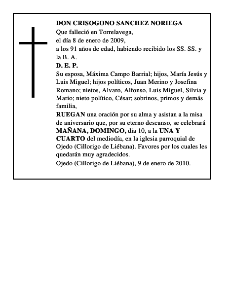 DON CRISOGONO SANCHEZ NORIEGA