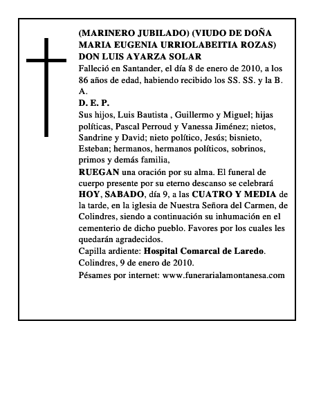 DON LUIS AYARZA SOLAR