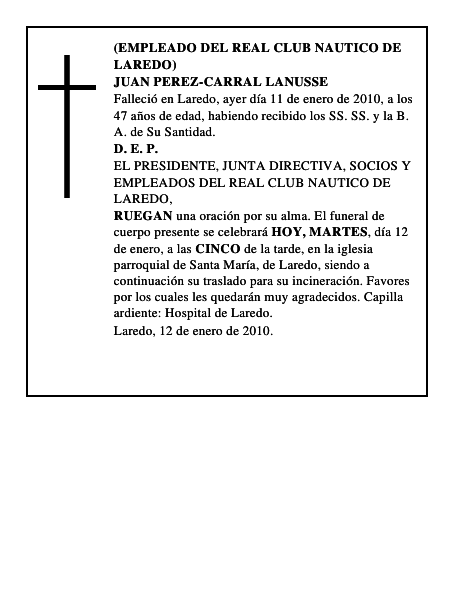JUAN PEREZ-CARRAL LANUSSE