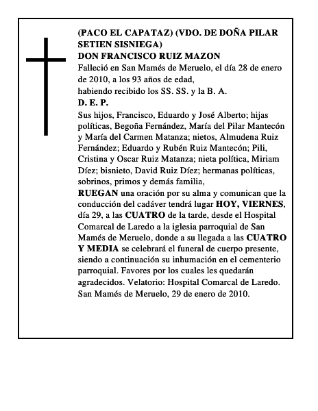 DON FRANCISCO RUIZ MAZON