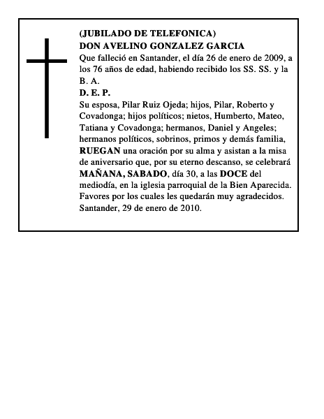 DON AVELINO GONZALEZ GARCIA