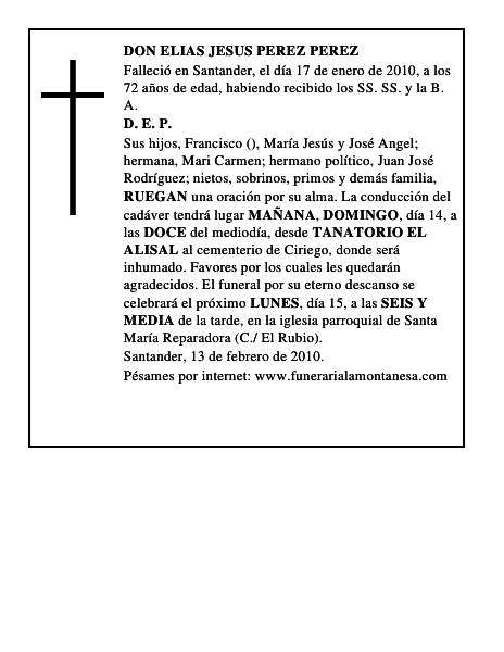 DON ELIAS JESUS PEREZ PEREZ
