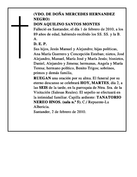 DON AQUILINO SANTOS MONTES