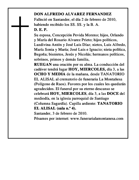 DON ALFREDO ALVAREZ FERNANDEZ