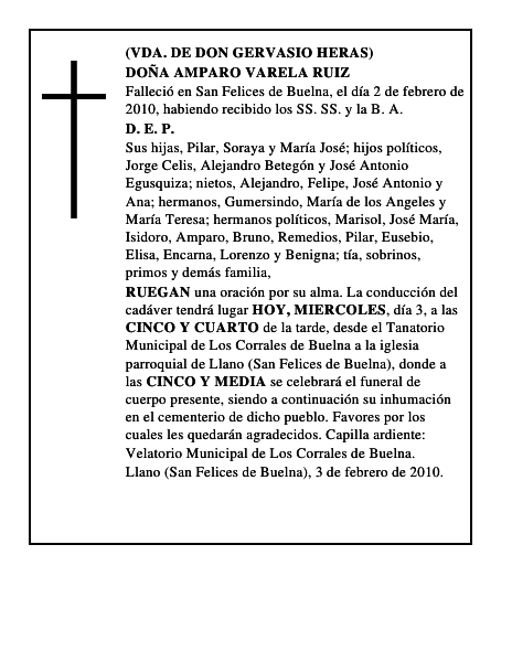 DOÑA AMPARO VARELA RUIZ