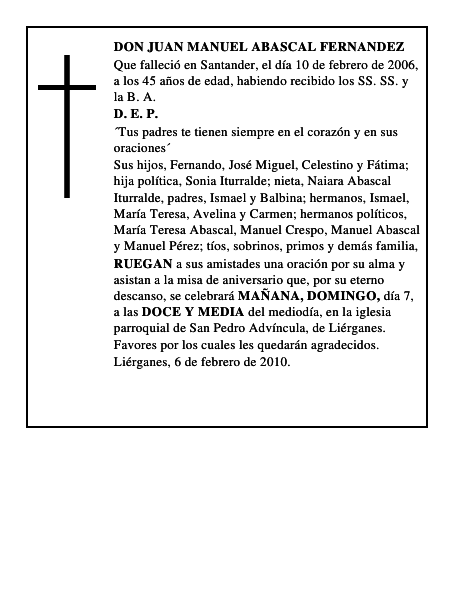 DON JUAN MANUEL ABASCAL FERNANDEZ