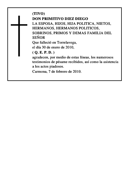 DON PRIMITIVO DIEZ DIEGO